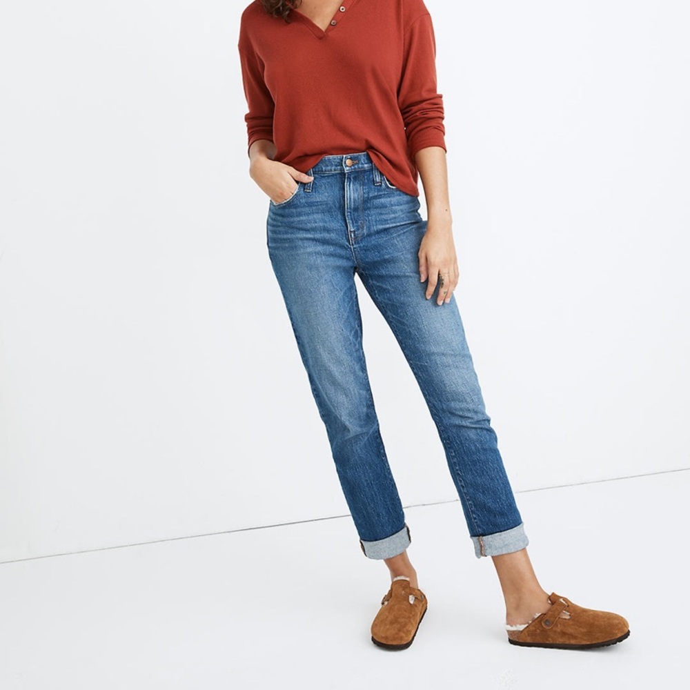Madewell High Rise Slim Boyjean - Moorland wash